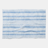 色あせフェアアイルニットウェアウォーターカラーコージーカビンコア キッチンタオル (横)