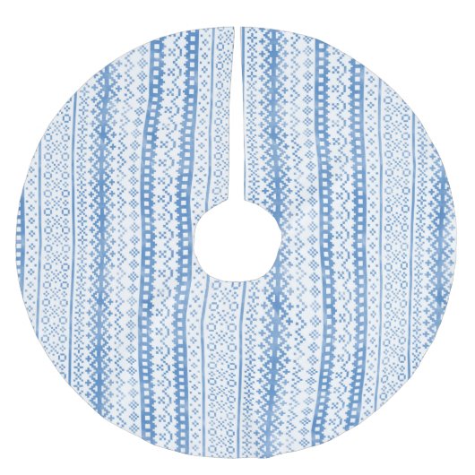 色あせフェアアイルニットウェアウォーターカラーコージーカビンコア ブラッシュドポリエステルツリースカート (正面)