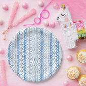 色あせフェアアイルニットウェアウォーターカラーコージーカビンコア ペーパープレート (パーティー)