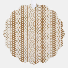 色あせフェアアイルニットウォーターカラーカビコーブブラウン オーナメントカード