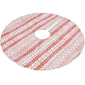 色あせフェアアイルニットウォーターカラーカビコーレレッド ブラッシュドポリエステルツリースカート (アングル)