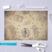 色あせ動揺してたヴィンテージバタフライアイ鍵ハート 薄葉紙 (クラフト)