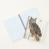 色あせ威厳のあるた木の板に乗った絵を描フウル ノートブック (内部)