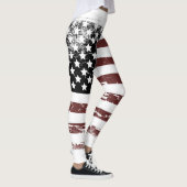 色あせ擦り切れたたアメリカ国旗のレギンス レギンス (右)