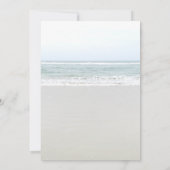 色あせ海結婚沿岸感じ紙 招待状 (裏面)