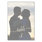 色あせ結婚たカップルの写真✨美しいエキゾチックな霧 テーブルナンバー (裏面)