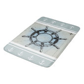 色あせ青航海のをテーマにした風呂マット バスマット (アングル)