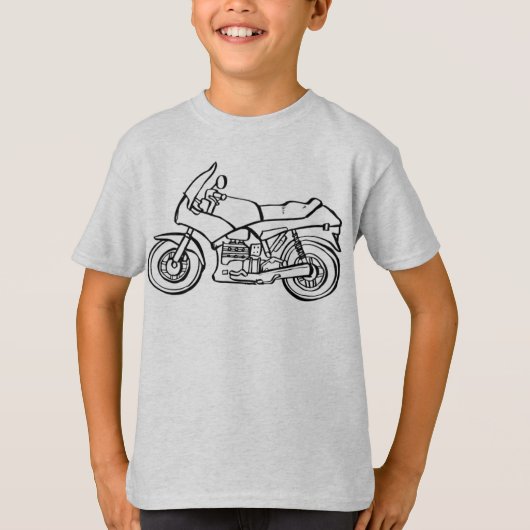色あなたの自身のオートバイの子供のティー Tシャツ (正面)