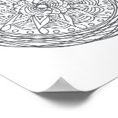 色あなた自身のマンダラウォールアートポスタープリントDIY ポスター (角)