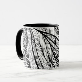 色あなた自身の11oz：着色、ダイ、ギフト、B+W マグカップ