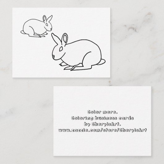 色うさぎ着色名刺 名刺 (正面/裏面)