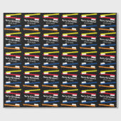 色おもしろいの歯ブラシ模様クリスマス ラッピングペーパー (フラット)