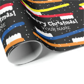 色おもしろいの歯ブラシ模様クリスマス ラッピングペーパー (ロールコーナー)