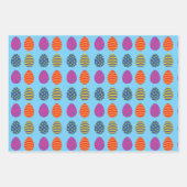 色おもしろい付きイースターエッグ包装紙 ラッピングペーパーシート (正面3)