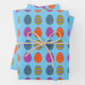 色おもしろい付きイースターエッグ包装紙 ラッピングペーパーシート (インサイチュ)