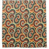 色おもしろい愛好家のパターン シャワーカーテン (正面)