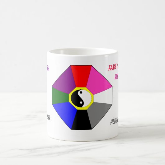 色およびラベル-マグとのBAGUA コーヒーマグカップ (中央)