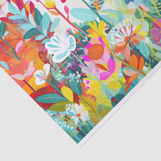 色お洒落フローラ抽象芸術絵画の分離 薄葉紙 (詳細)