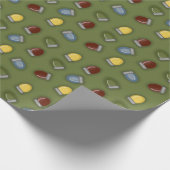 色お洒落付きクリスマスライトホリデーラップ ラッピングペーパー (角)