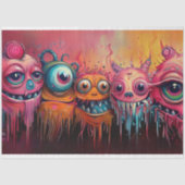 色お洒落付き鮮やかモンスターのデコページ 薄葉紙 (正面)