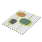 色かわいらしミッドセンチュリーモダン抽象芸術緑 タイル (側面)