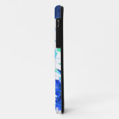 色かわいらし付きヒマワリ-青 Case-Mate iPhoneケース (裏面/左)