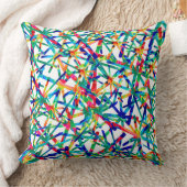 色かわいらし幾何カッコいいパターンデザイン クッション (ブランケット)