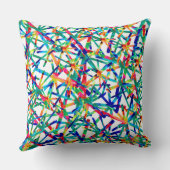 色かわいらし幾何カッコいいパターンデザイン クッション (裏面)