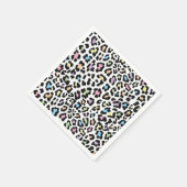 色かわいらし数々ののチーズプリント スタンダードカクテルナプキン (角)