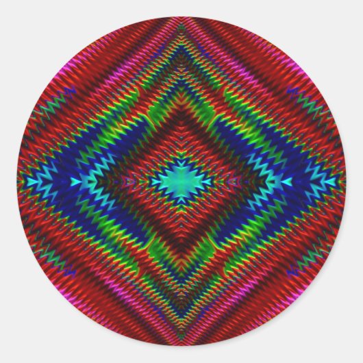 ~色かわいらし数々のフラクタル ラウンドシール (正面)