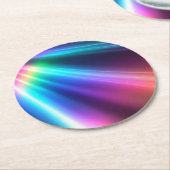 色かわいらし数々の光紙コースター ラウンドペーパーコースター (アングル)