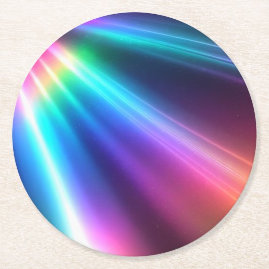 色かわいらし数々の光紙コースター ラウンドペーパーコースター (正面)