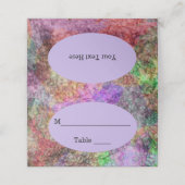 色かわいらし紫ピンクイエローグリーン渦巻き プレイスカード (外部開封)