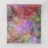 色かわいらし紫ピンクイエローグリーン渦巻き プレイスカード (内部開封)