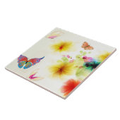 色かわいらし花蝶 タイル (側面)