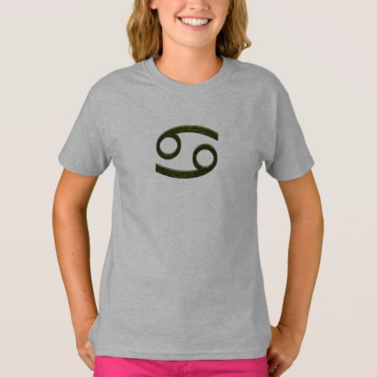 色がん〔占星術の〕十二宮図占星術の標識 Tシャツ (正面)
