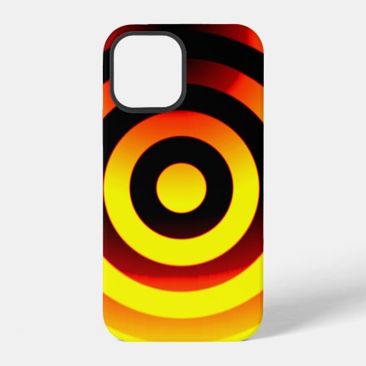 色が付いた円形の背景パターン iPhoneケース (裏面)