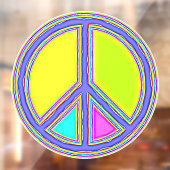 色が塗りつぶされたPEACE記号1 ウィンドウサイン (シート2)