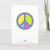 色が塗りつぶされたPEACE記号1 カード (裏面)