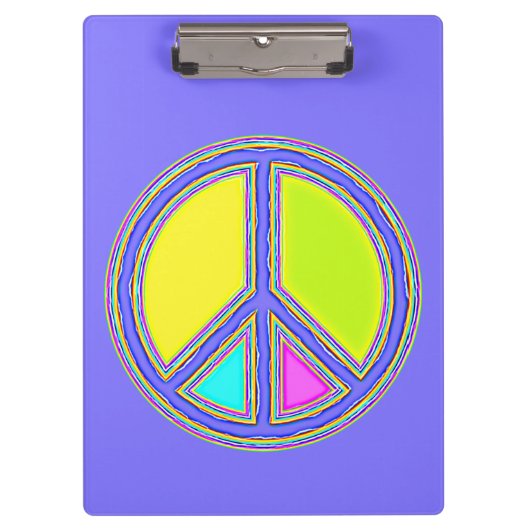 色が塗りつぶされたPEACE記号1 クリップボード (正面)