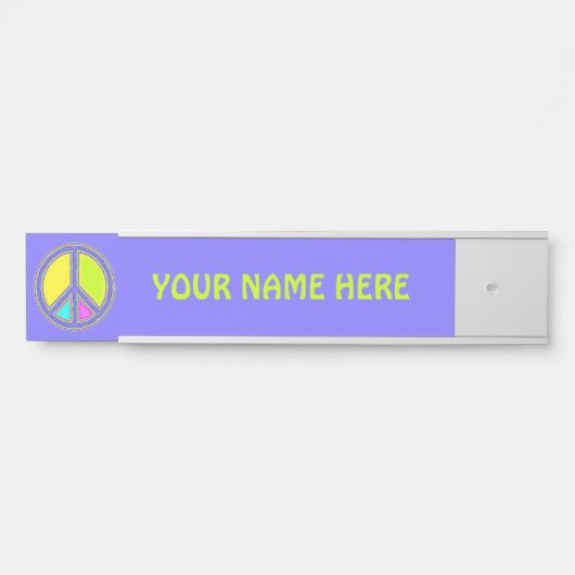 色が塗りつぶされたPEACE記号1 サインプレート (正面)