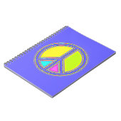 色が塗りつぶされたPEACE記号1 ノートブック (左側)