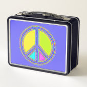 色が塗りつぶされたPEACE記号1 メタルランチボックス (裏面)