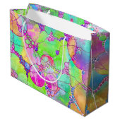 色が塗りつぶされたPEACE記号1 ラージペーパーバッグ (裏面アングル)