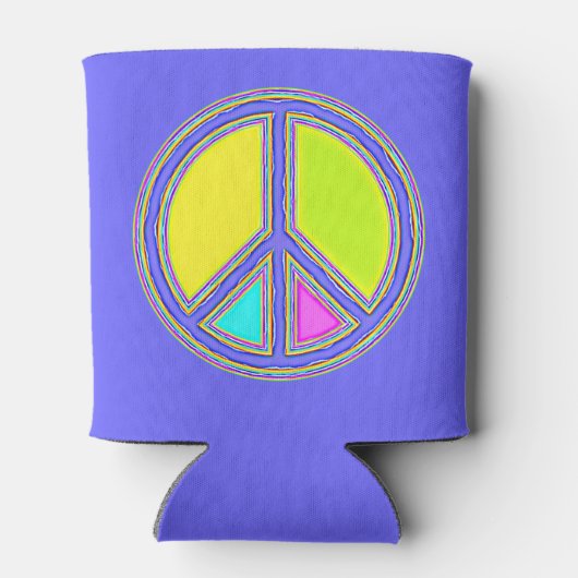 色が塗りつぶされたPEACE記号1 缶クーラー (裏面)