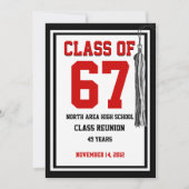 色が変わるクラス会 招待状 (正面)