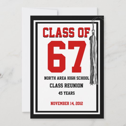 色が変わるクラス会 招待状 (正面)