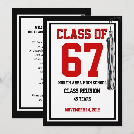 色が変わるクラス会 招待状 (正面/裏面)