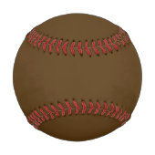 色が濃いチョコ無地のレートブラウン 野球ボール (裏面)