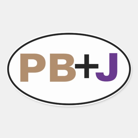 色がPB+Jの場合縁ど 楕円形シール (正面)